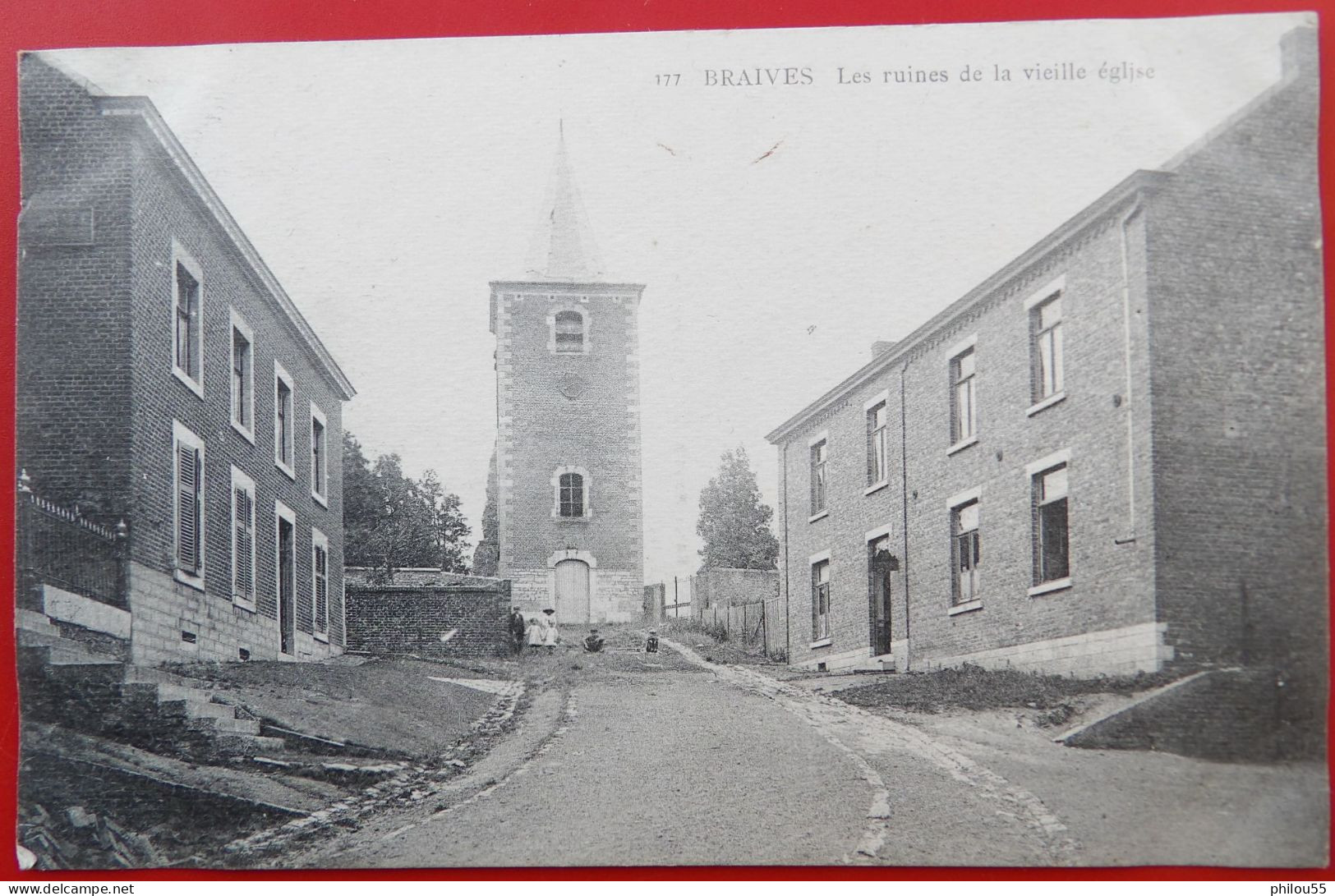 Cpa BRAIVES  Anime Ruines De La Vieille Eglise - Braives