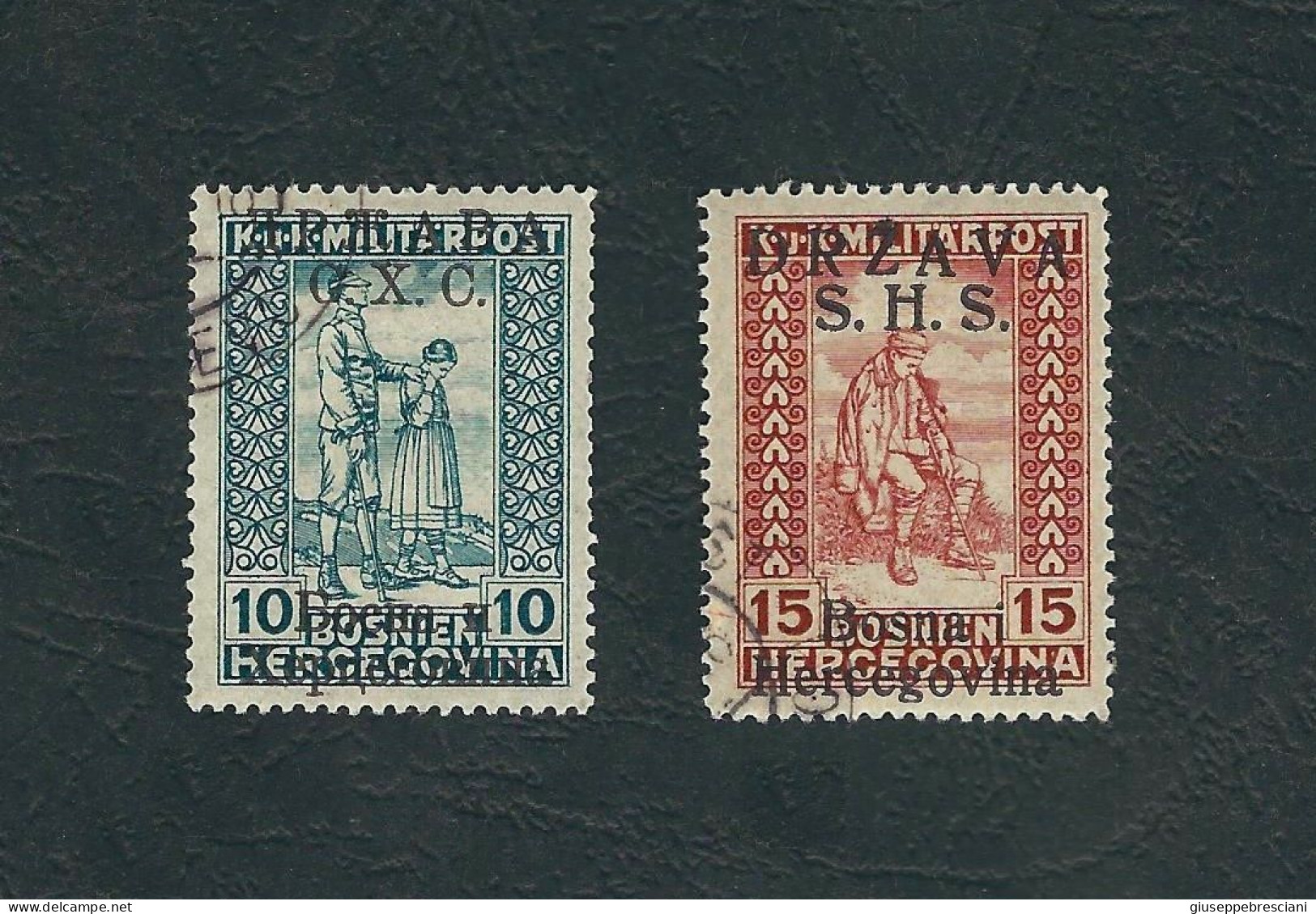 JUGOSLAVIA 1919 - Francobolli Per La Bosnia-Herzegovina Soprastampati - Pro Invalidi - 2 Valori - MH - Mi 19 II/20 I - Prefilatelia