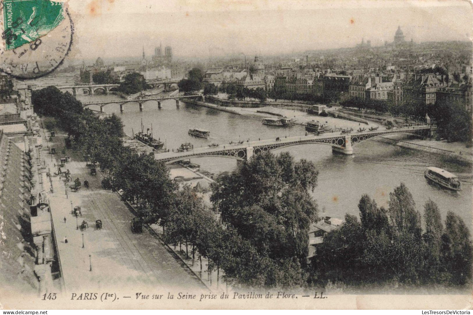 FRANCE - Paris - Vue Sur La Seine Prise Du Pavillon De Flore - Carte Postale Ancienne - Places, Squares