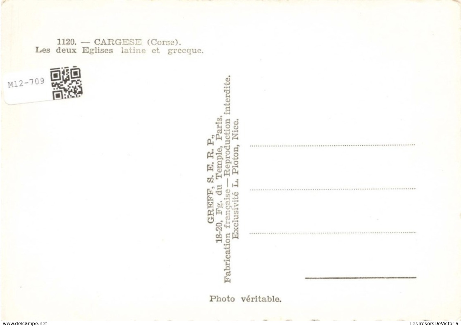FRANCE - Cagerse - Les Deux Eglises Latine Et Grecque - Carte Postale Ancienne - Sonstige & Ohne Zuordnung