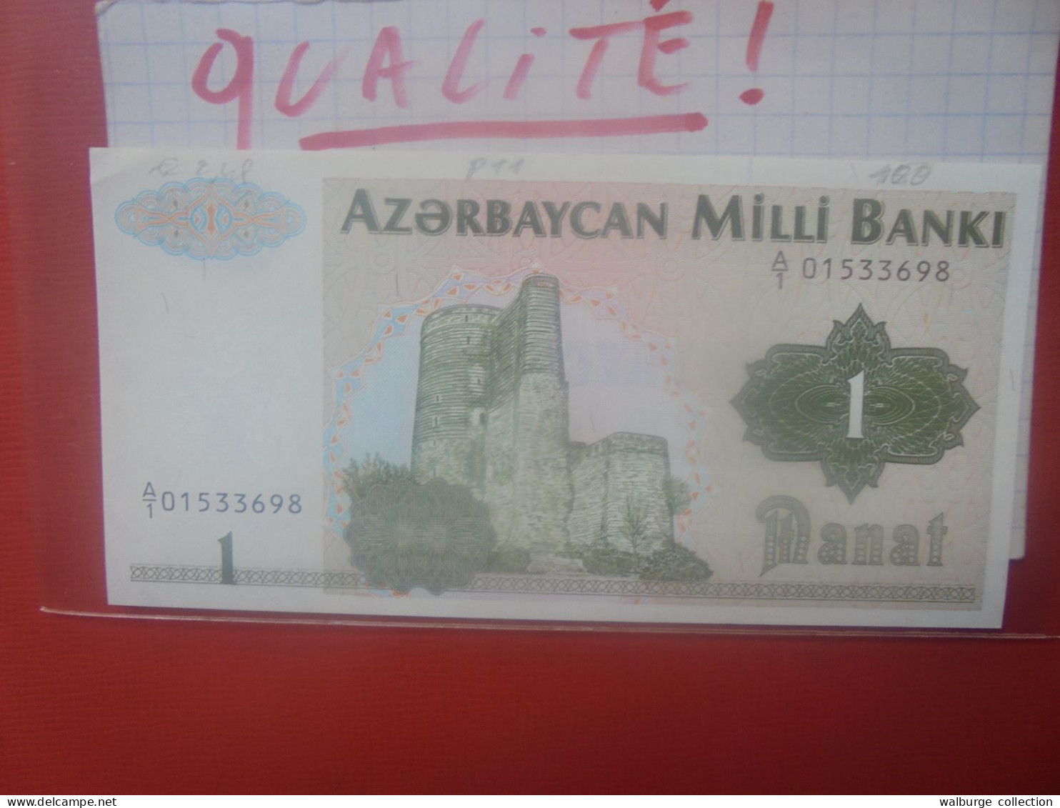 Azerbaidjan 1 MANAT 1992 Peu Circuler Presque Neuf (B.30) - Azerbeidzjan