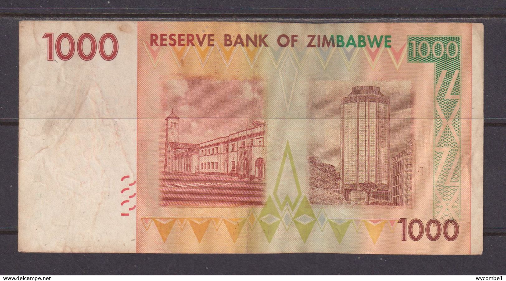 ZIMBABWE - 2007 1000 Dollars Circulated Banknote As Scans - Zimbabwe