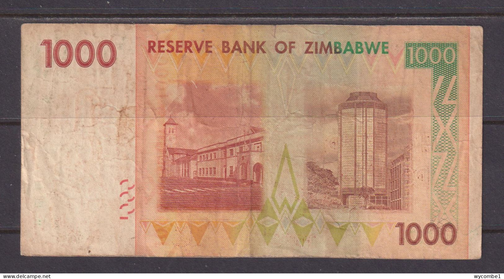 ZIMBABWE - 2007 1000 Dollars Circulated Banknote As Scans - Zimbabwe