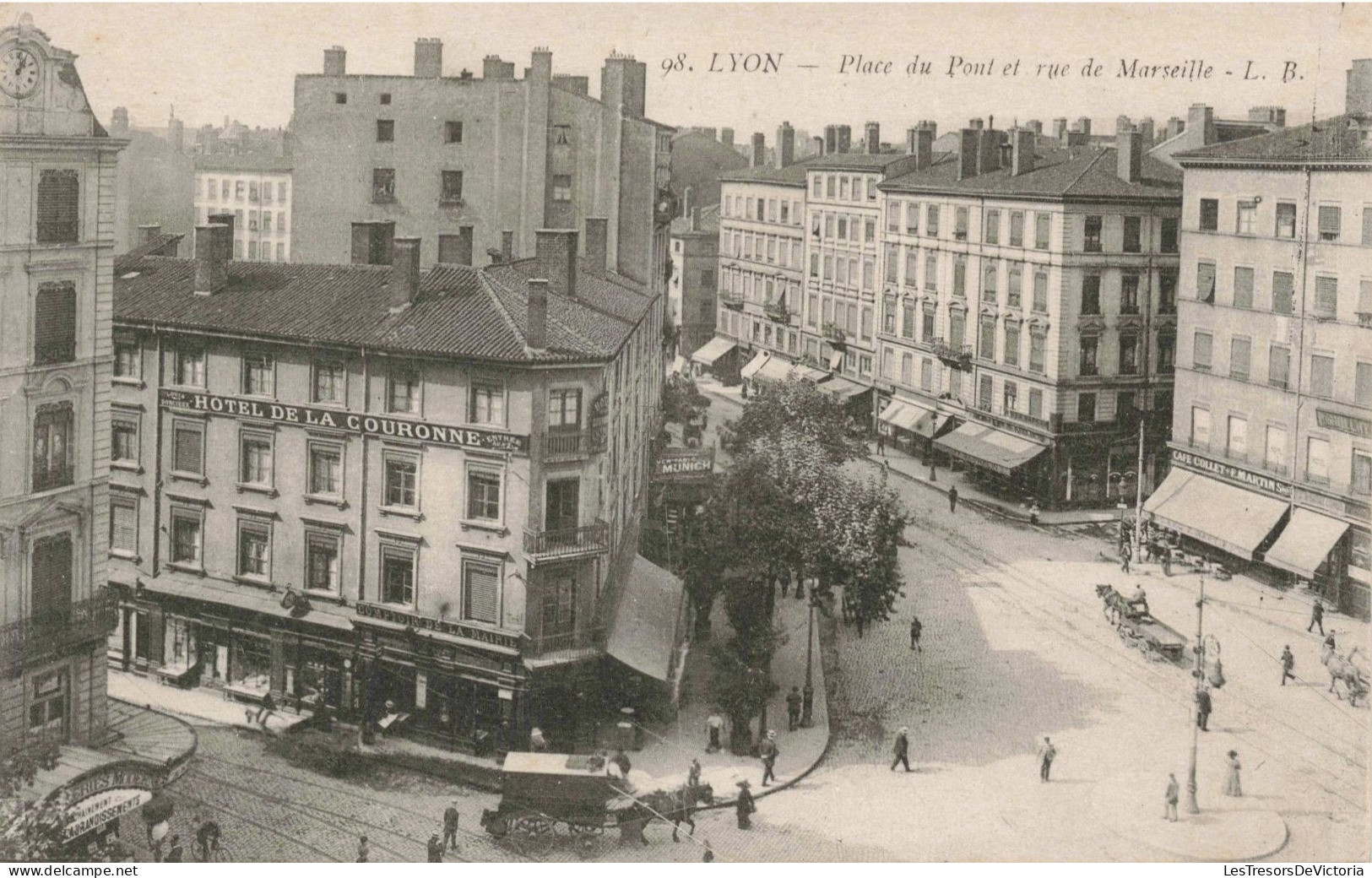 FRANCE - Lyon - Place Du Pont Et Rue De Marseille - Animé - Carte Postale Ancienne - Otros & Sin Clasificación