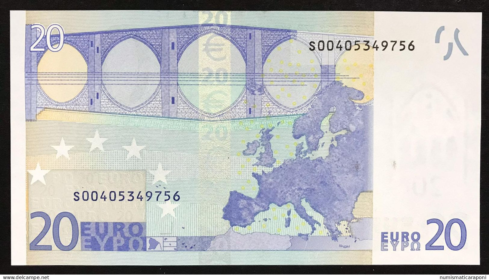 Italy 20 € ITALIA DUISENBERG  ABOUT UNC Q.FDS S J001E2 Cod.€.241 - 20 Euro