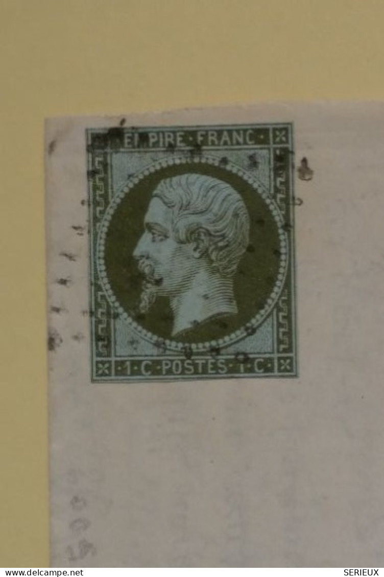 DC5 FRANCE   1862  SUR BULLETIN  LETTRE N°11  NAPOLEON 1C +AFFR. PLAISANT  ++ - 1853-1860 Napoleone III