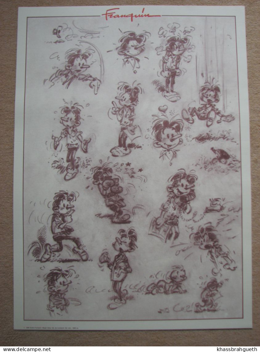 FRANQUIN - OFFSETS CRAYONNES "MODESTE & POMPON" (1988) MAGIC-STRIP/LE LOMBARD - Serigraphien & Lithographien