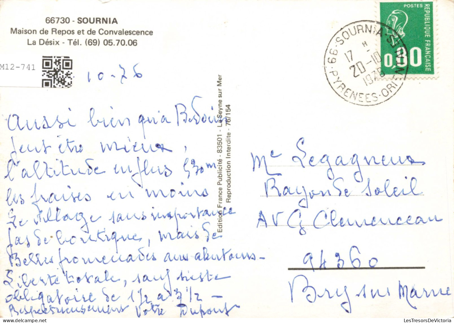 FRANCE - Sournia - Maison De Repos Et De Convalescence - La Desix - Colorisé -  Carte Postale Ancienne - Sournia