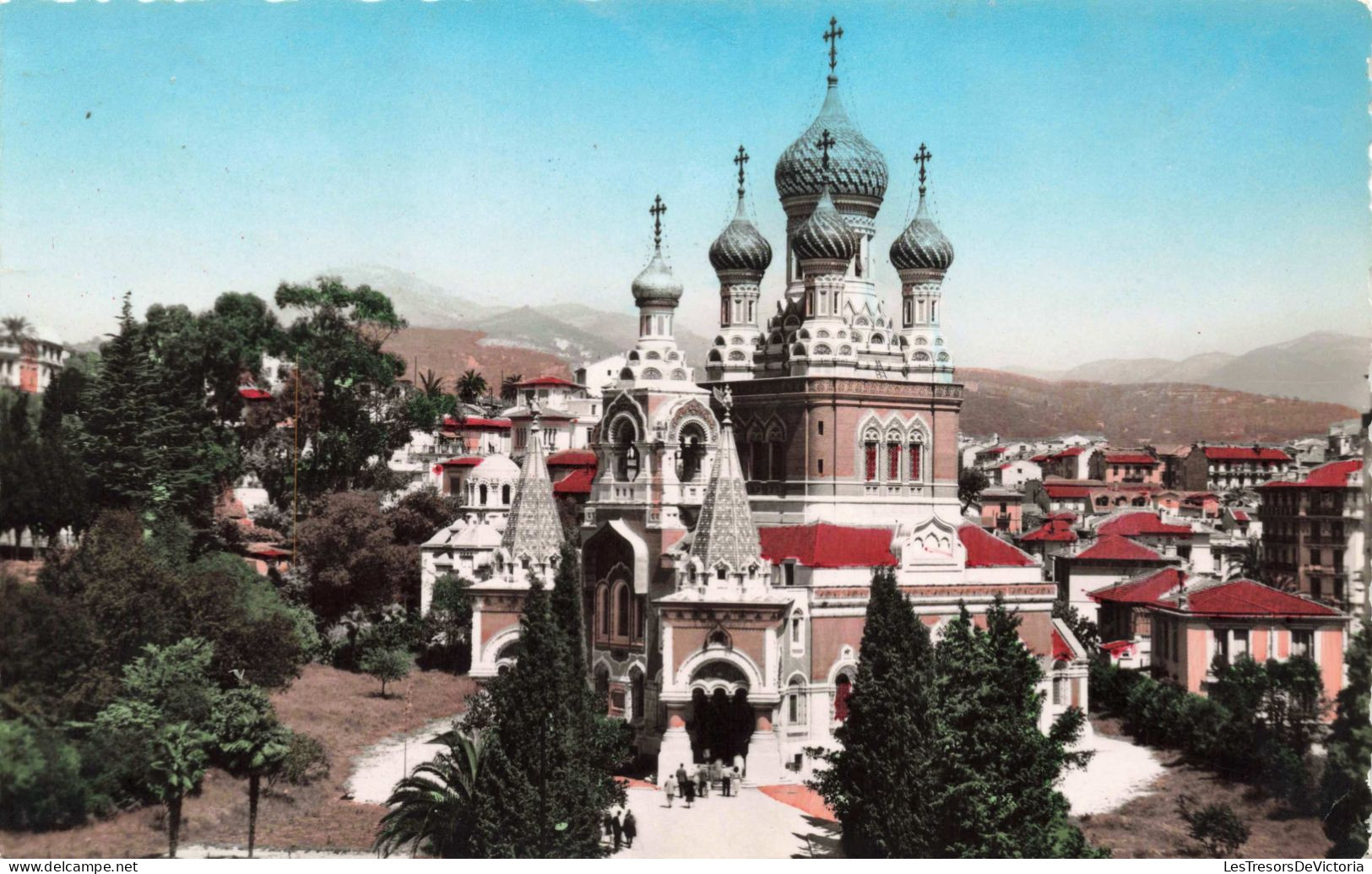 FRANCE - Nice - L'église Russe - Colorisé - Carte Postale Ancienne - Parks