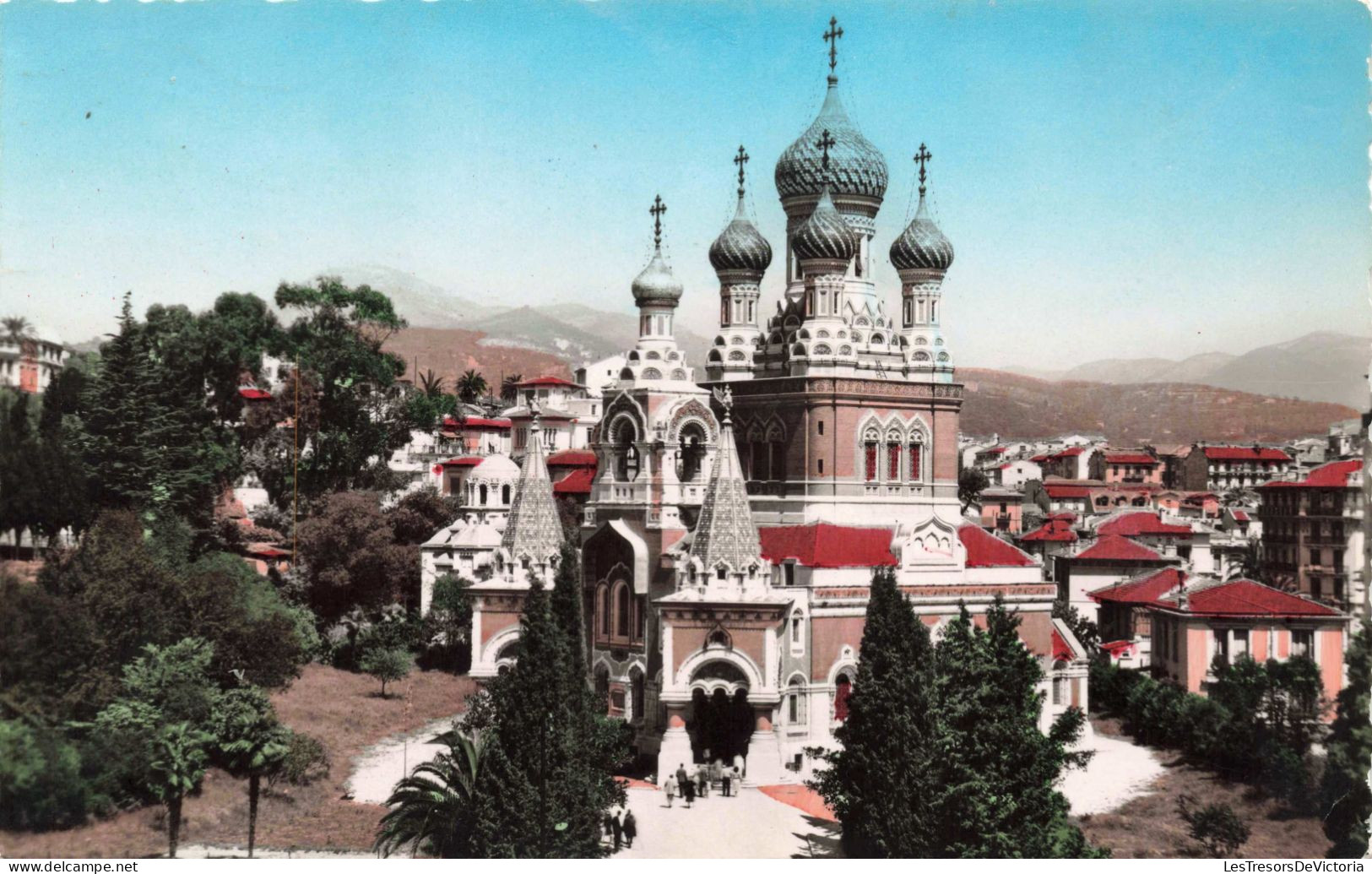 FRANCE - Nice - L'église Russe - Colorisé - Carte Postale Ancienne - Parks, Gärten