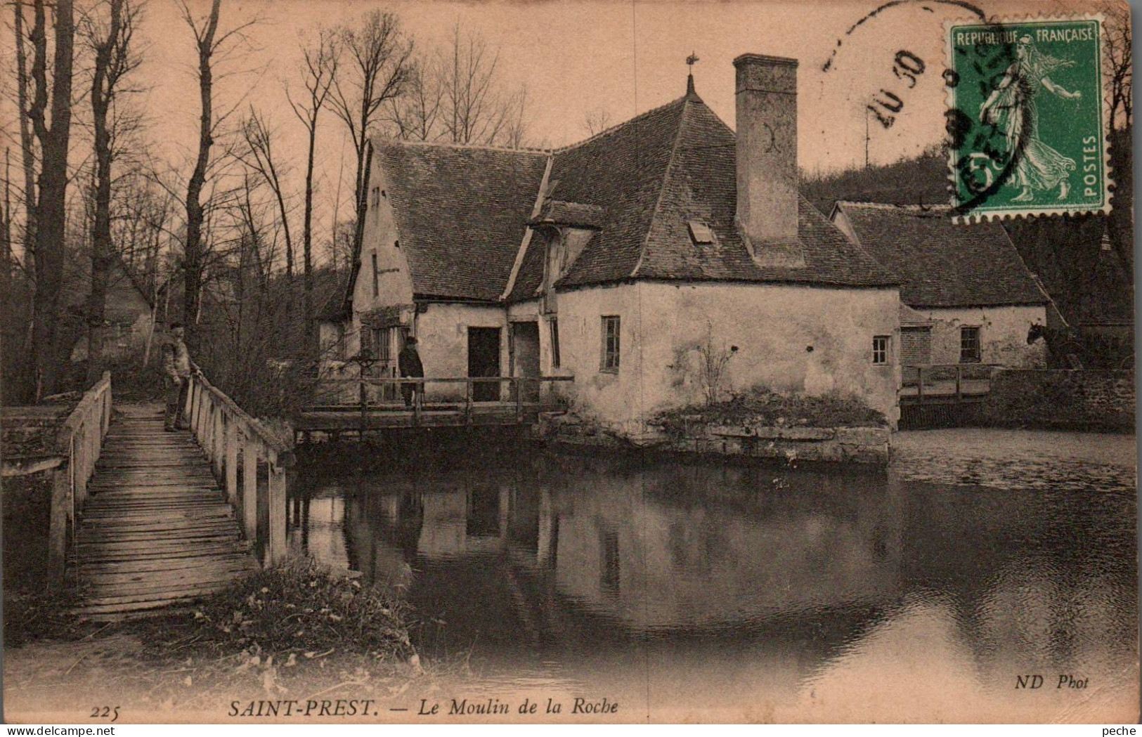 N°112184 -cpa Saint Prest -le Moulin De La Roche- - Moulins à Eau