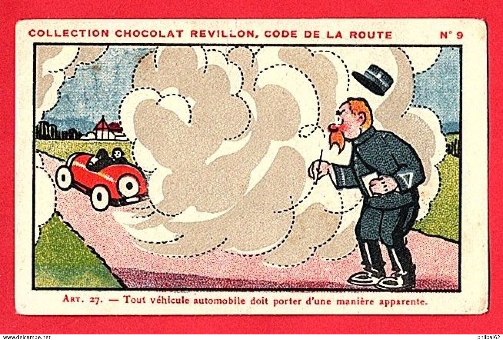 Chromo Chocolat Révillon. Code De La Route, Image N° 9. - Revillon