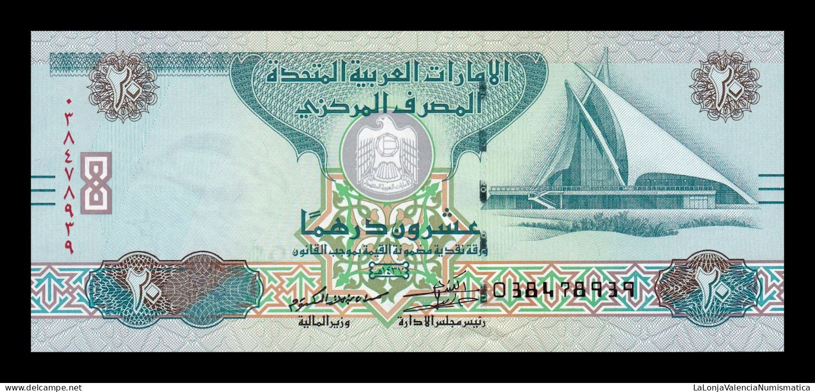 Emiratos Árabes Unidos United Arab 20 Dirhams 2016 Pick 28d Sc Unc - Ver. Arab. Emirate