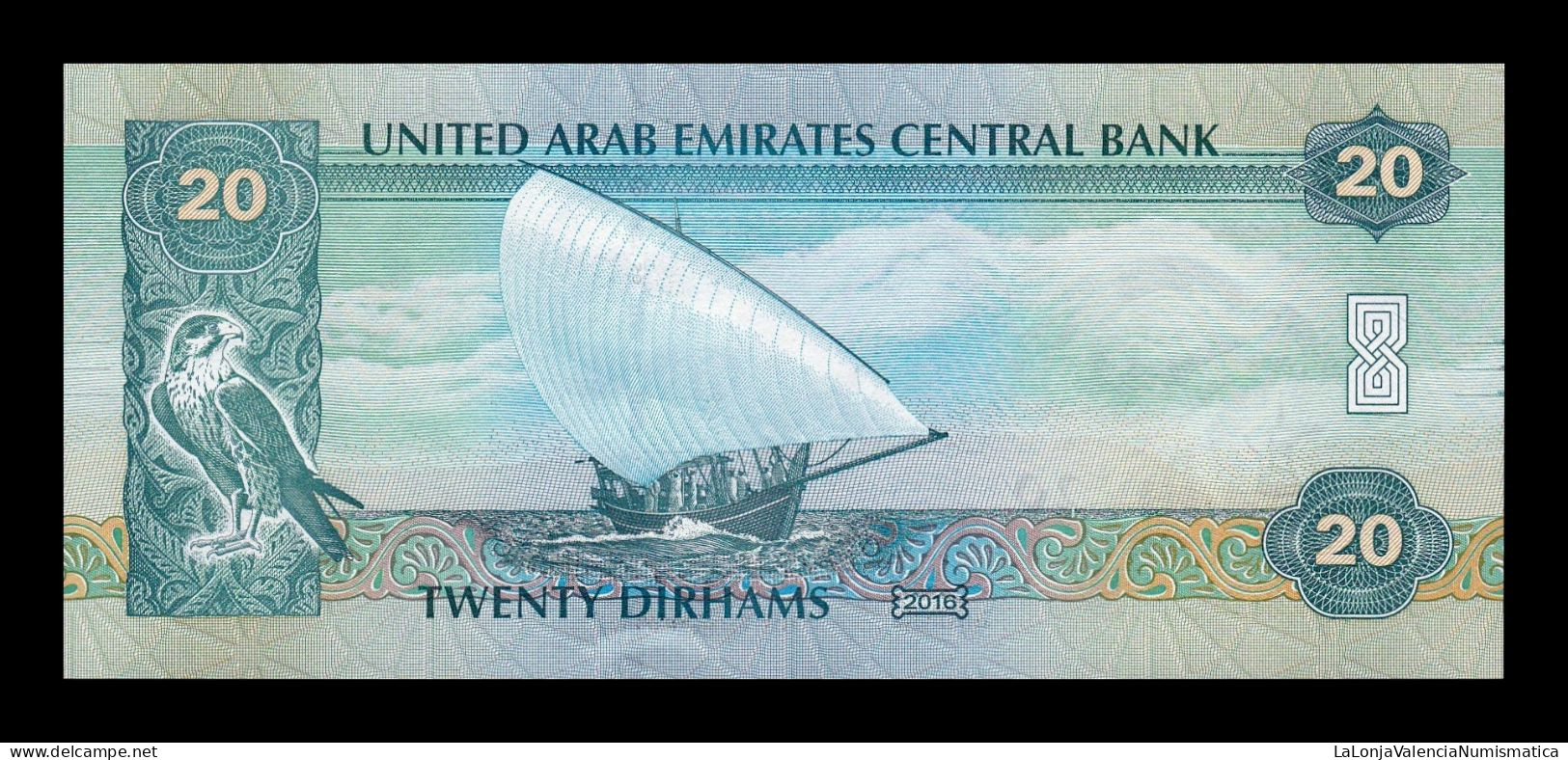 Emiratos Árabes Unidos United Arab 20 Dirhams 2016 Pick 28d Sc Unc - Emirats Arabes Unis