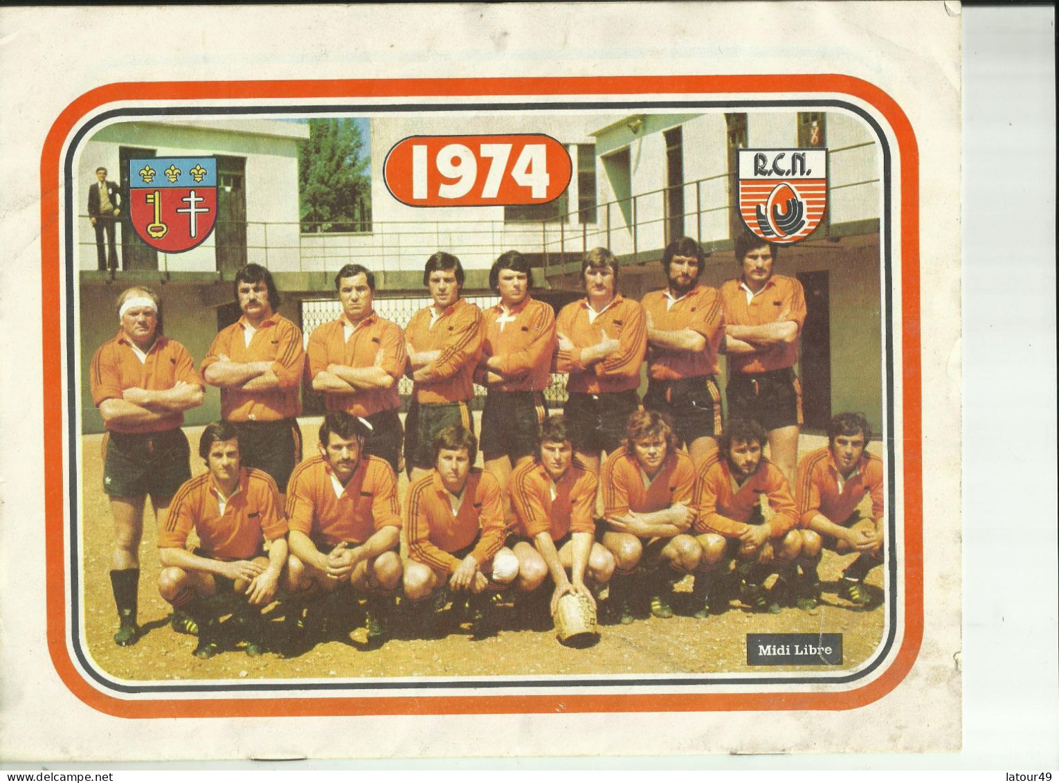 Narbonne   Rugby  R.C.N 1974 Numerote 80928 14 Pages 21  X 27 Cm - Rugby