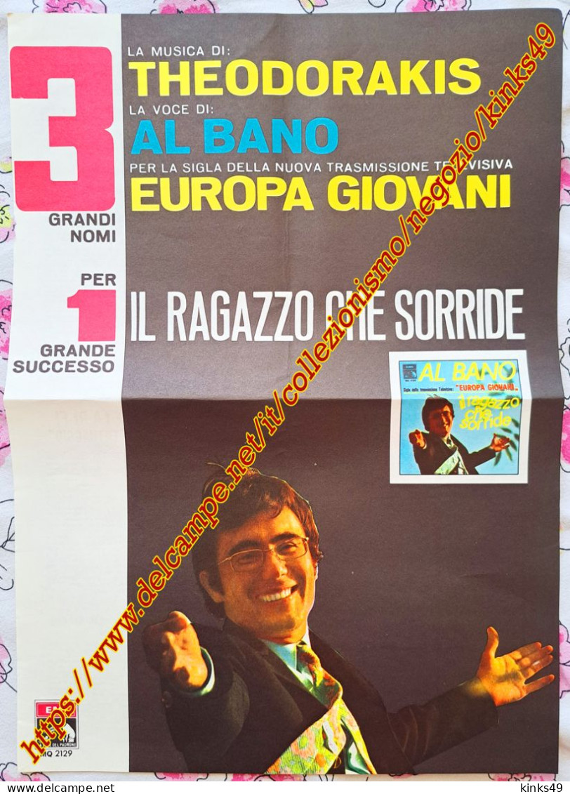 B247> < AL BANO > Pagina Pubblicità Per Il 45 Giri "Il Ragazzo Che Sorride" > GIUGNO 1968 - Plakate & Poster