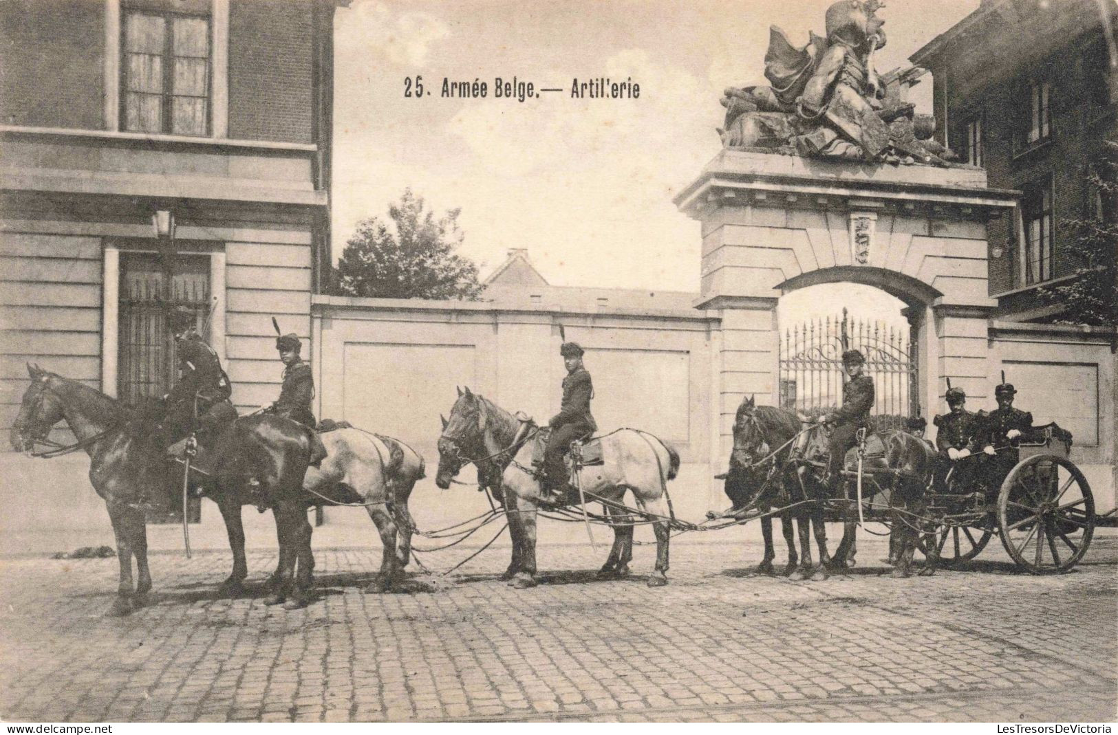 MILITARIA - Armée Belge - Artillerie - Carte Postale Ancienne - Personen