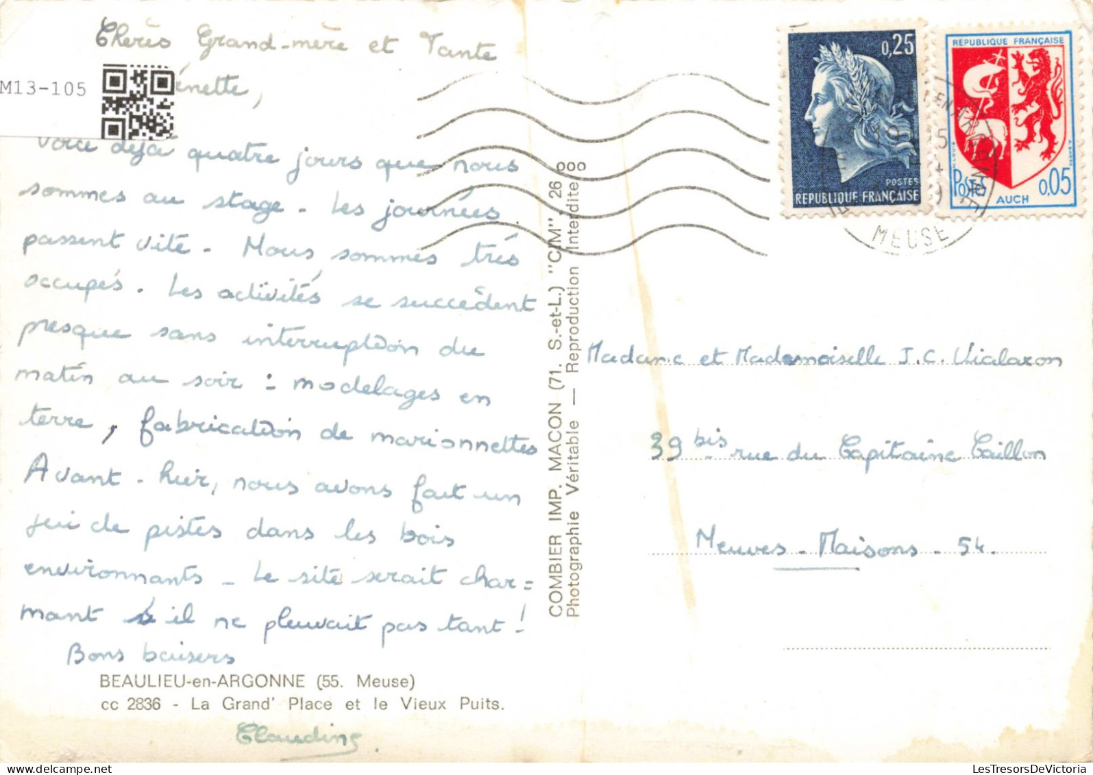 FRANCE - Meuse - Beaulieu En Argonne - La Grand'Place E Le Vieux Puits - Colorisé - Carte Postale - Other & Unclassified