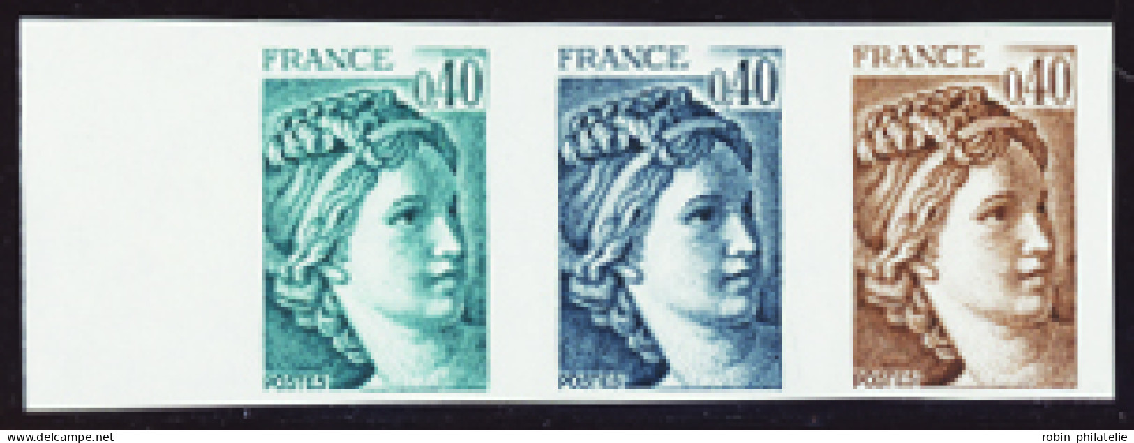 France Variétés  N°2118 0,40 Sabine Bande De 3 Essais  Qualité:** - Unclassified