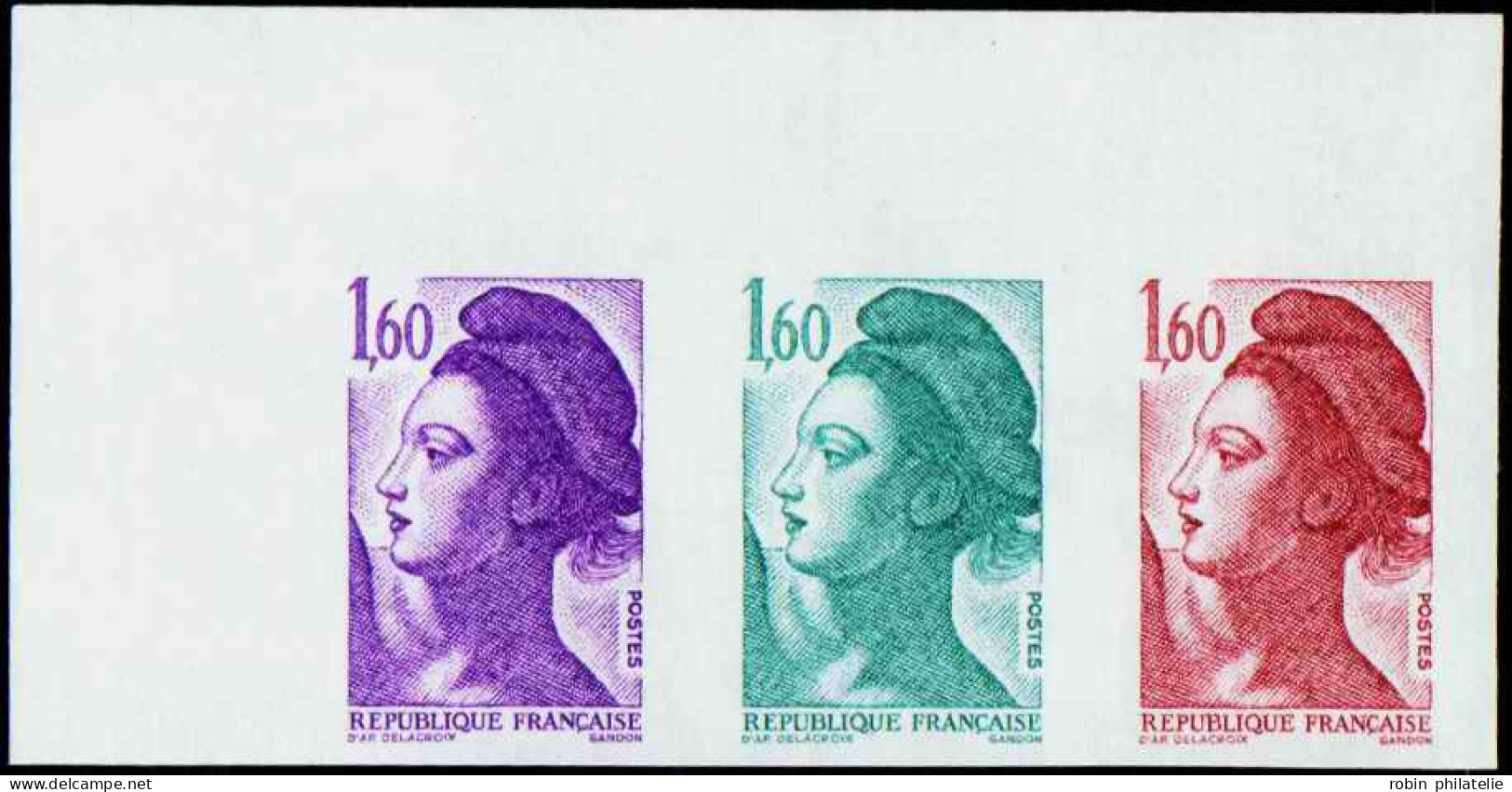 France Variétés  N°2187 Essais De Couleur Bande De 3  Qualité:** - Zonder Classificatie