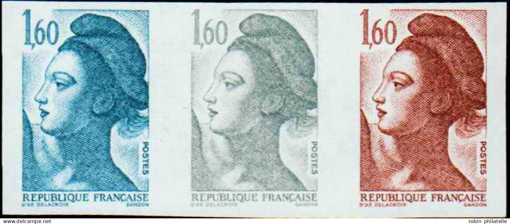 France Variétés  N°2187 Essais De Couleur Bande De 3  Qualité:** - Zonder Classificatie