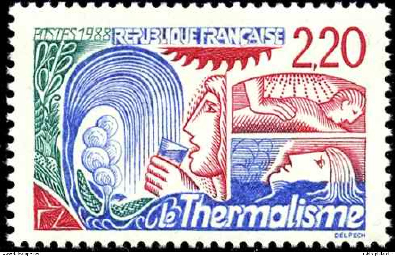 France Variétés  N°2556a  Thermalisme Rouge Au Lieu De Bleu  Qualité:** - Non Classificati