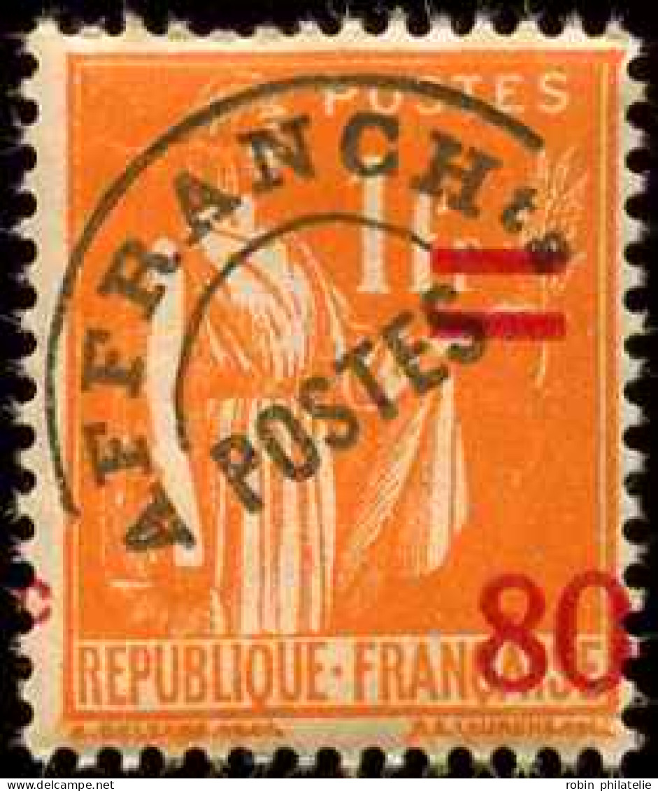 France Variétés Préoblitérés N°74 80c/1Fr Paix Surcharge à Cheval  Qualité:** - Ohne Zuordnung