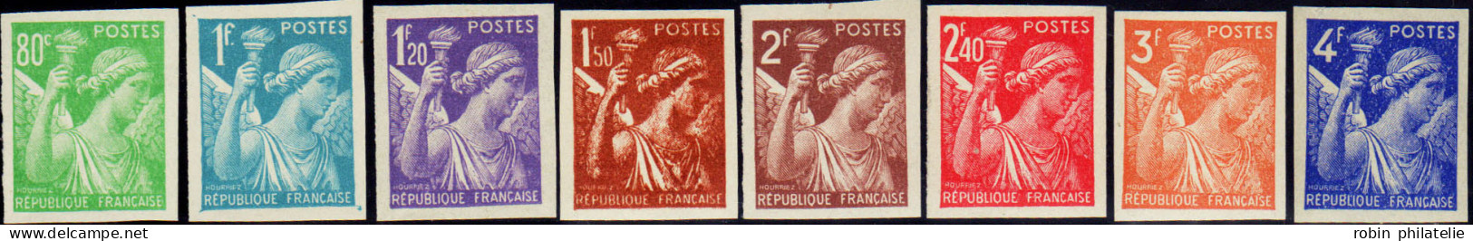 France Non Dentelés N°649/656  Iris (8 Valeurs)  Qualité:** - 1939-44 Iris