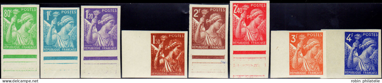 France Non Dentelés N°649/656  Iris (8 Valeurs) Bord De Feuille  Qualité:** - 1939-44 Iris