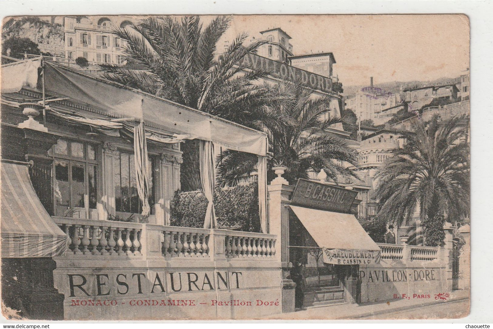 Monaco Condamine....restaurant PAVILLON DORE  ....coins Legerement Arrondis - La Condamine