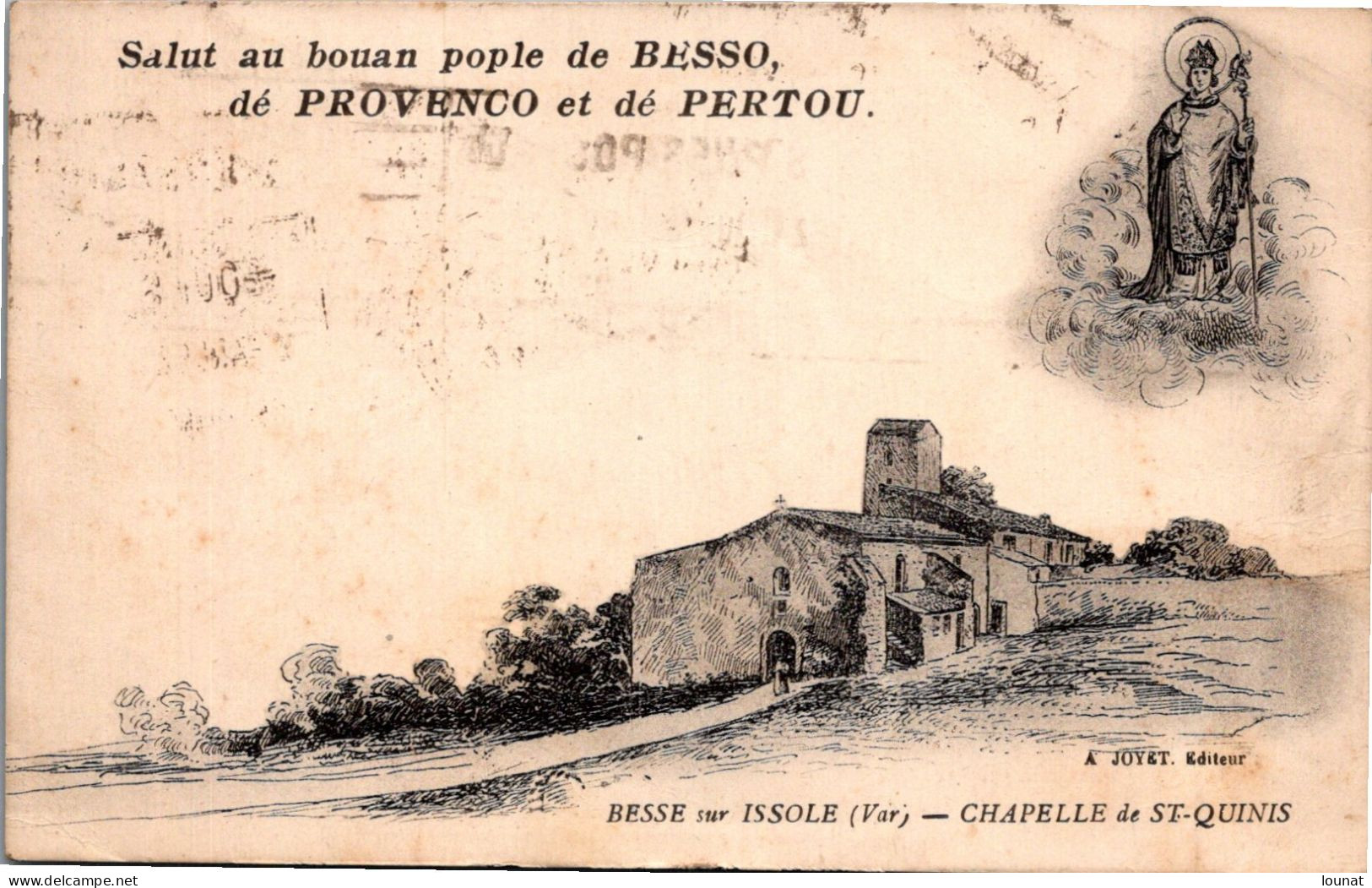83 BESSE Sur ISSOLE - Chapelle De St Quinis - Salut Au Bouan Pople De BESSO - Besse-sur-Issole