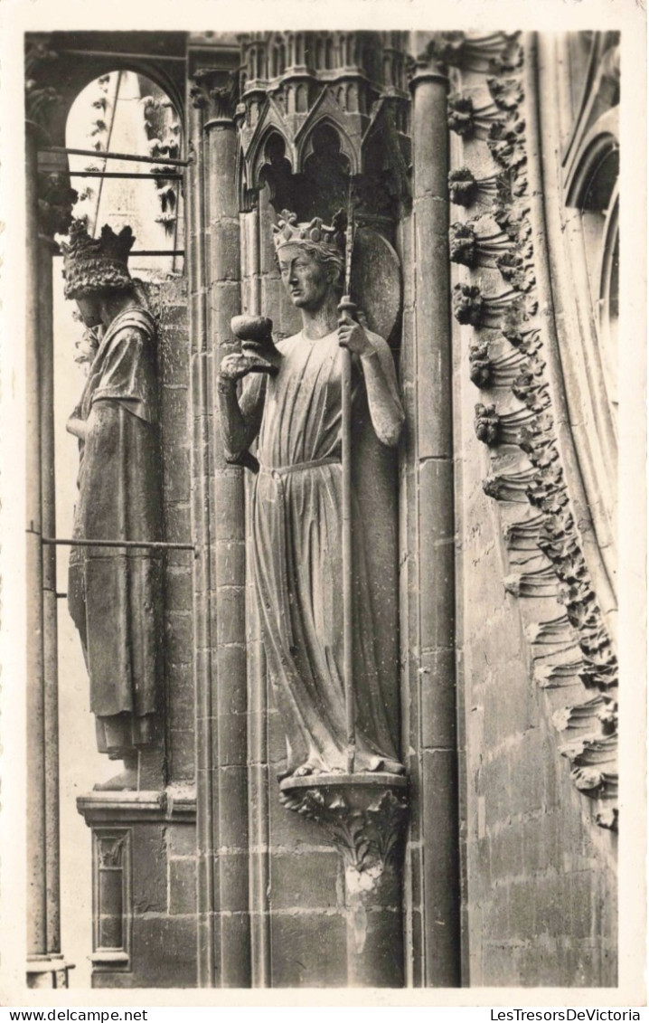 FRANCE - Reims - Cathédrale De Reims - Transept Sud - Statue Symbolisant L'Eglise Catholique - Carte Postale Ancienne - Reims