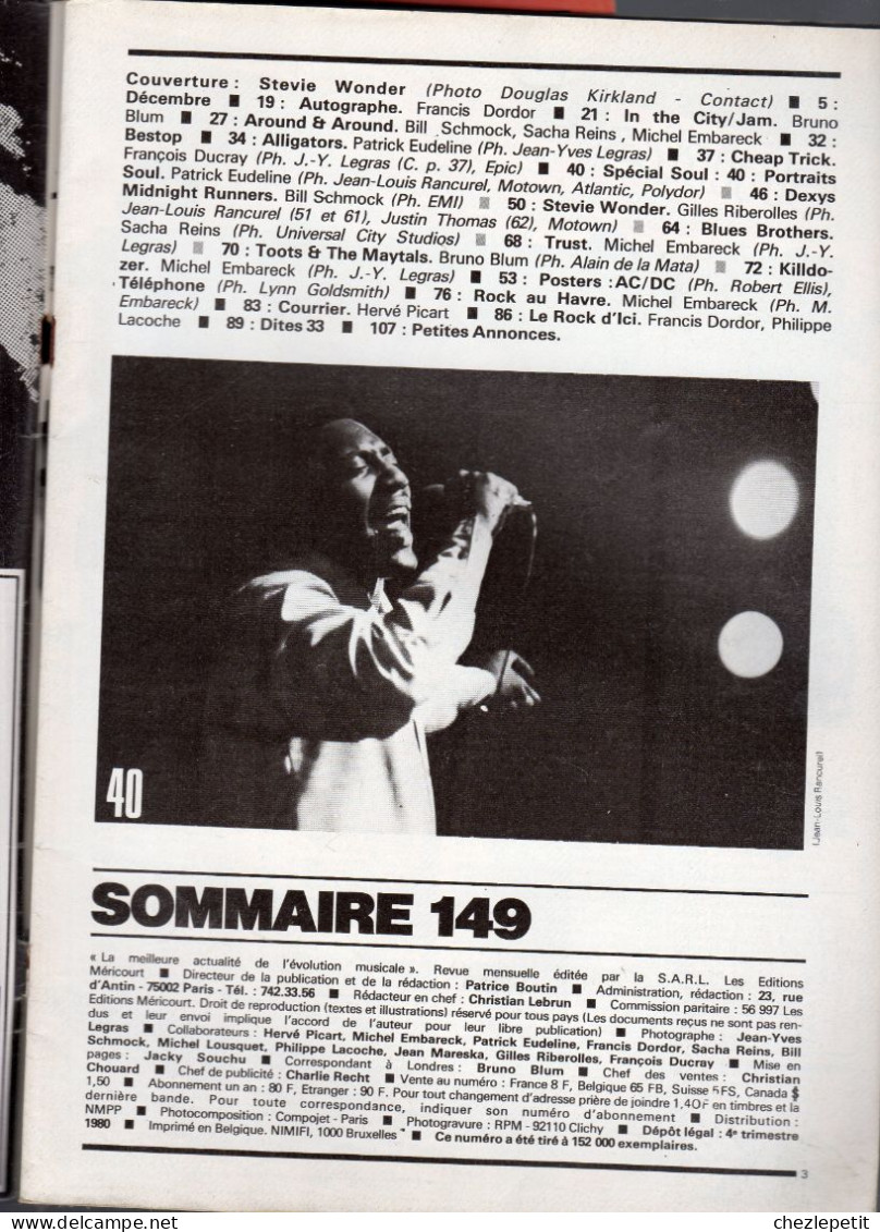 BEST 149 Stevie Wonder Jam Les Alligators Dexys Midnight Runners Blues Brothers - Musique