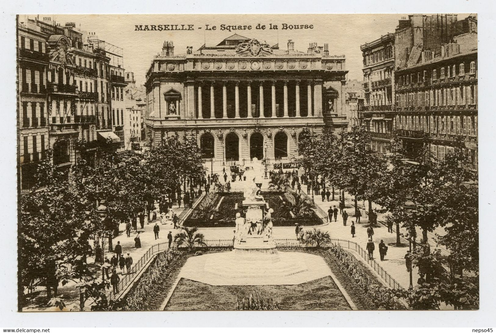 Marseille.Le Square De La Bourse. - Parks, Gärten
