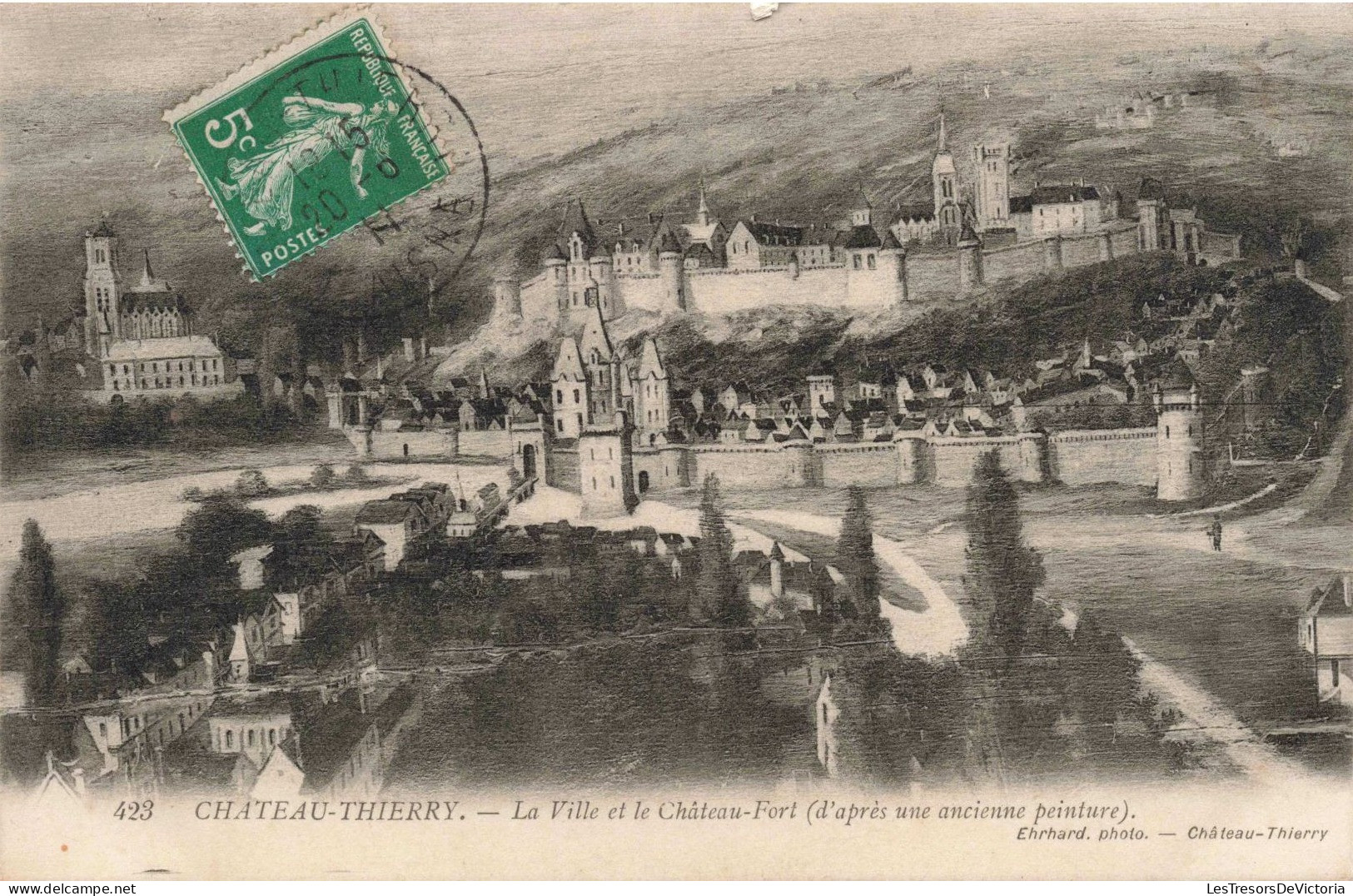 FRANCE - Chateau Thierry - La Ville Et Le Château Fort - Carte Postale Ancienne - Chateau Thierry