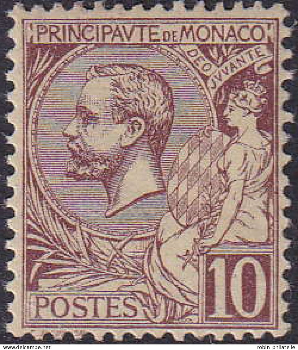 Monaco  N°14 10c Lilas Brun Sur Jaune  Qualité:** - Autres & Non Classés