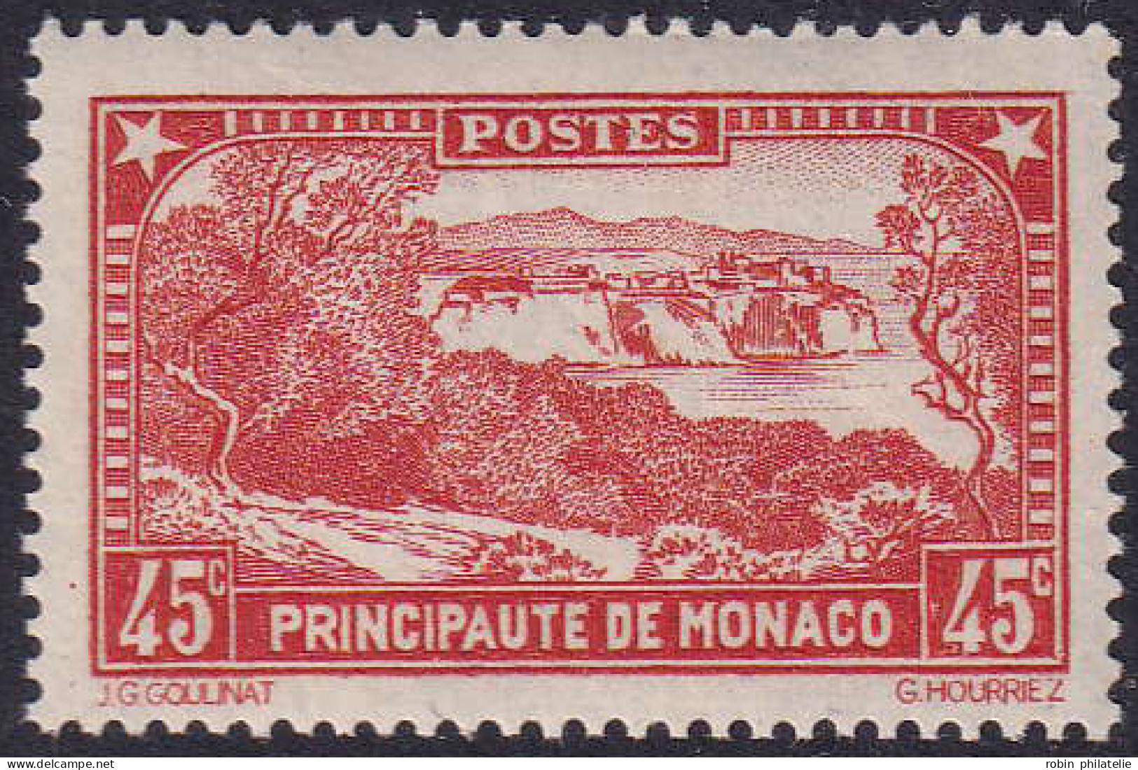 Monaco  N°123a  45c Rouge-brique  Qualité:* - Autres & Non Classés