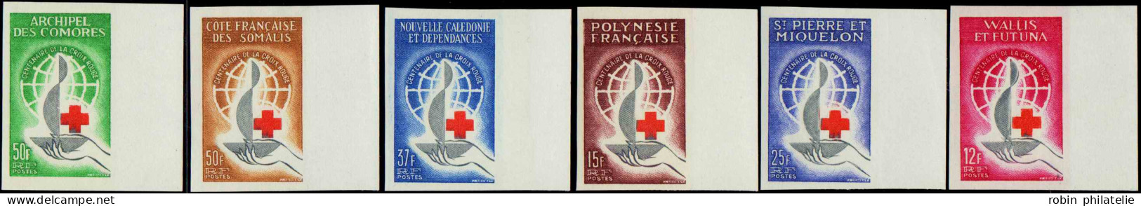 Séries Coloniales  N°1963 Croix-rouge 1963 6 Valeurs Non Dentelées  Qualité:** - Unclassified