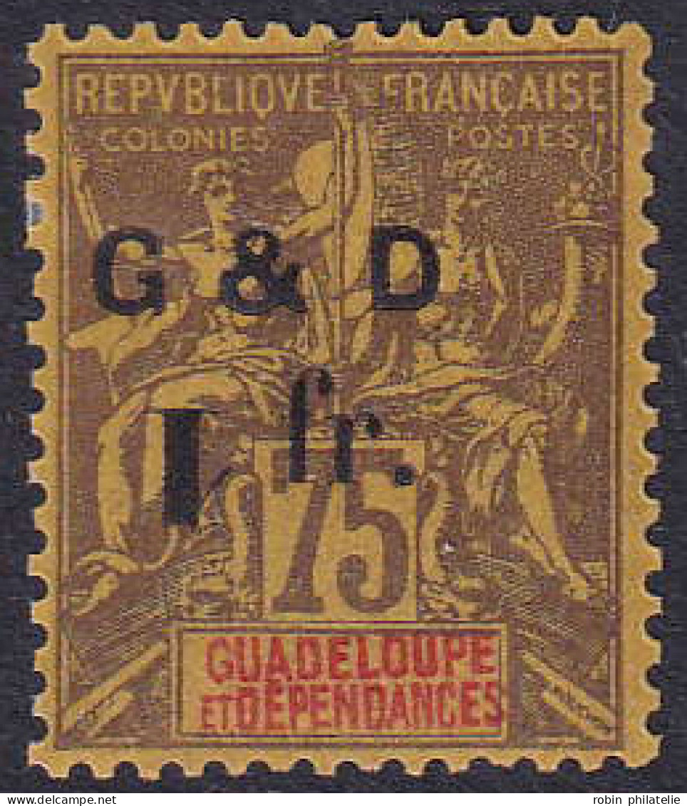 Guadeloupe  N°49Bc  "1" Renversé   Qualité:* - Autres & Non Classés