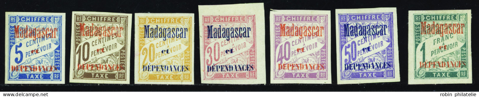 Madagascar Taxes N°1 à 7 7 Valeurs  Qualité:* - Andere & Zonder Classificatie