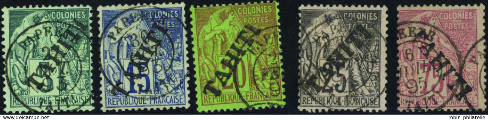 Tahiti  N°10/12/13/15/17 5 Timbres TB  Qualité:obl - Otros & Sin Clasificación