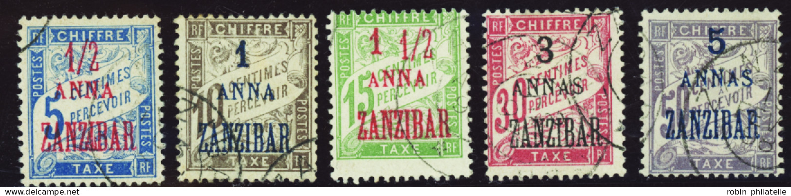 Zanzibar Taxes N°1 /5  5 Valeurs TB  Qualité:obl - Used Stamps