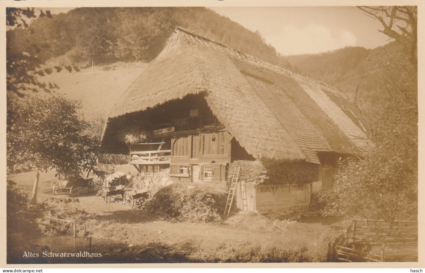 4912 387 Mühlbachtal Bei Haslach, Altes Schwarzwaldhaus.  - Haslach