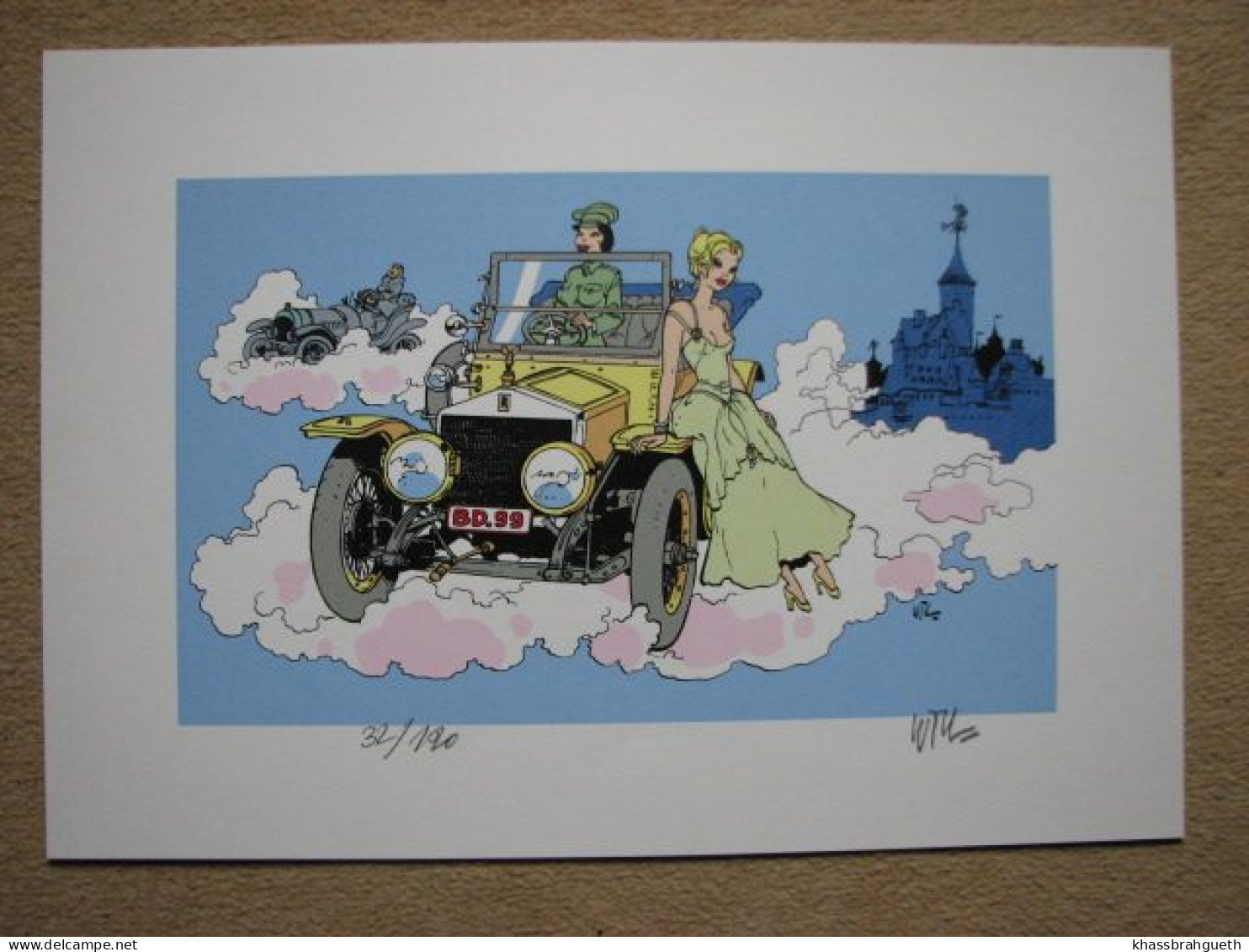 WILL - SERIGRAPHIE COULEURS "PIN-UP & CARS" - FESTIVAL BD AUTOWORLD BRUXELLES - Serigraphies & Lithographies