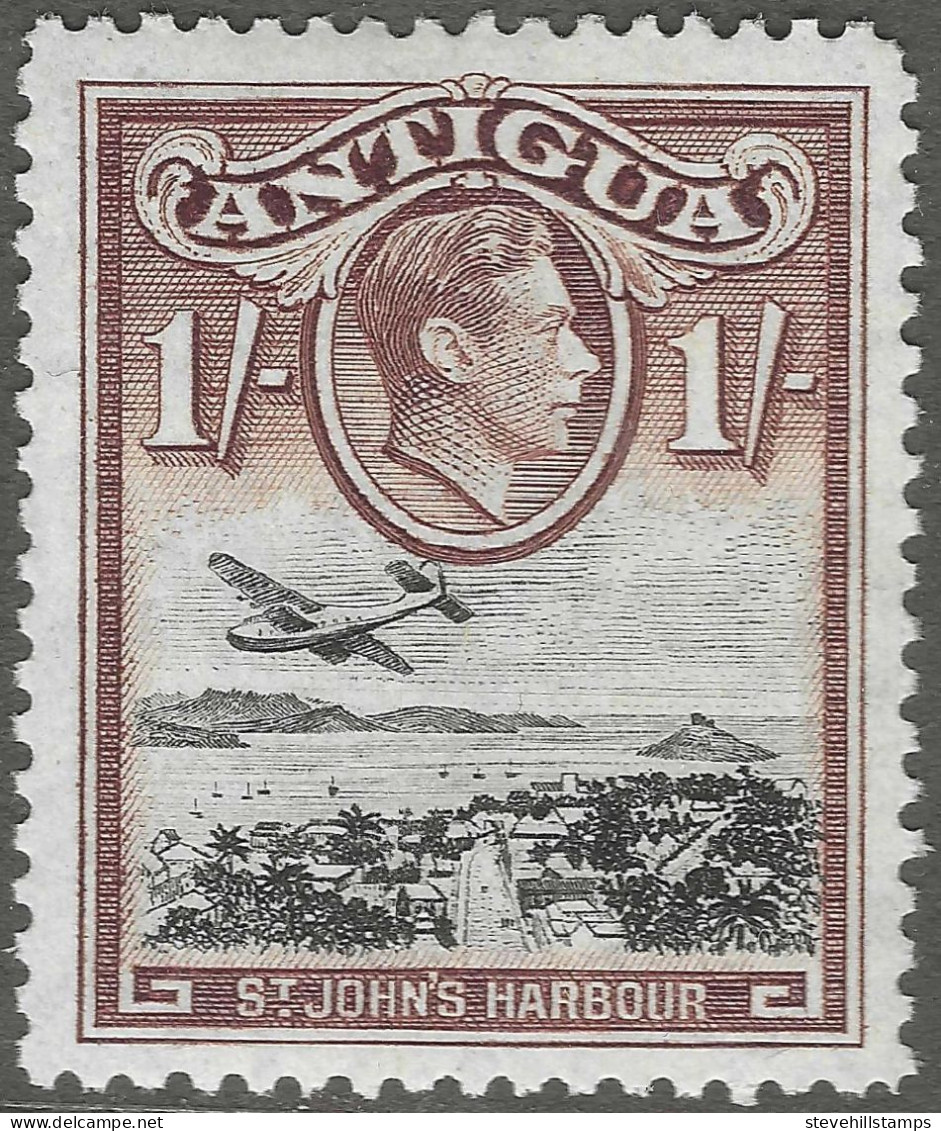 Antigua. 1938-51 KGVI. 1/- MH. SG 105 - 1858-1960 Colonia Britannica