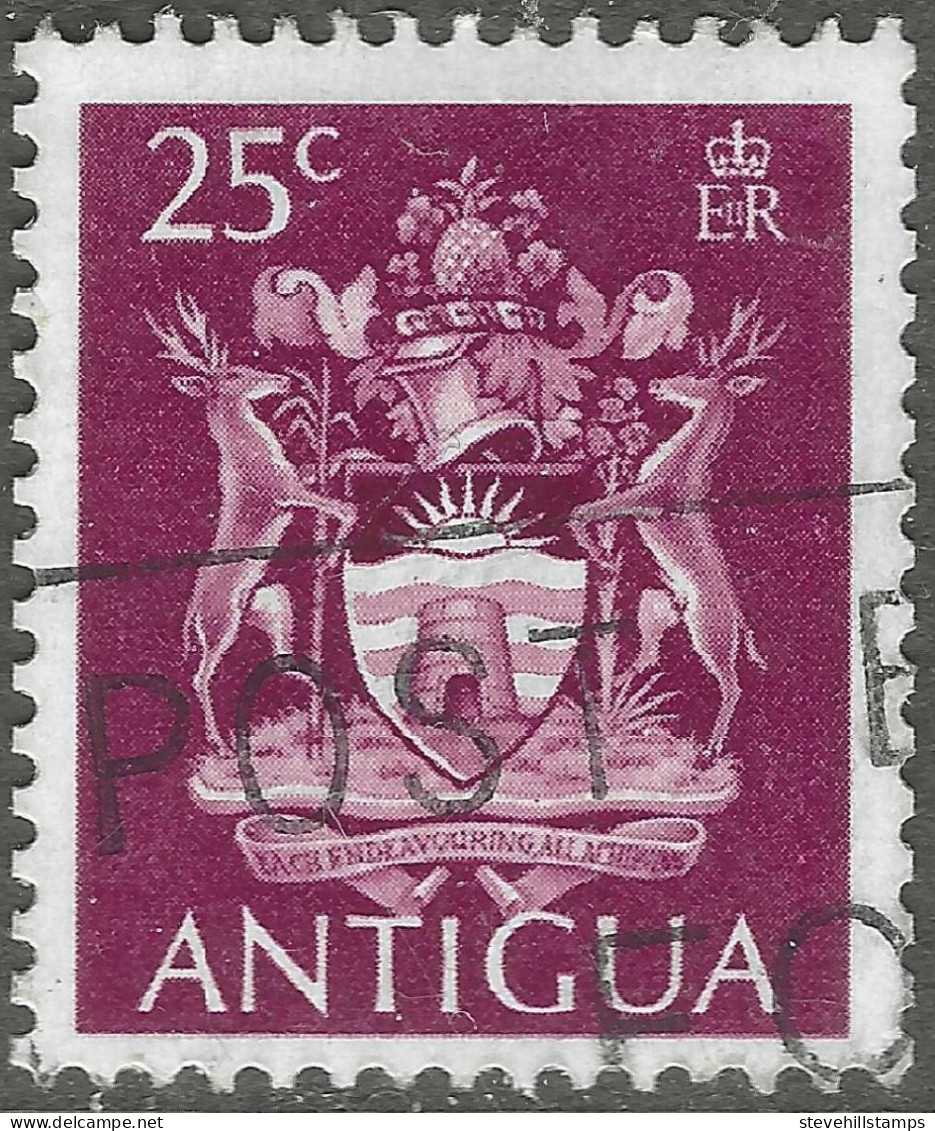 Antigua. 1970 Coil Stamps. 25c Used. SG 259A - 1960-1981 Interne Autonomie