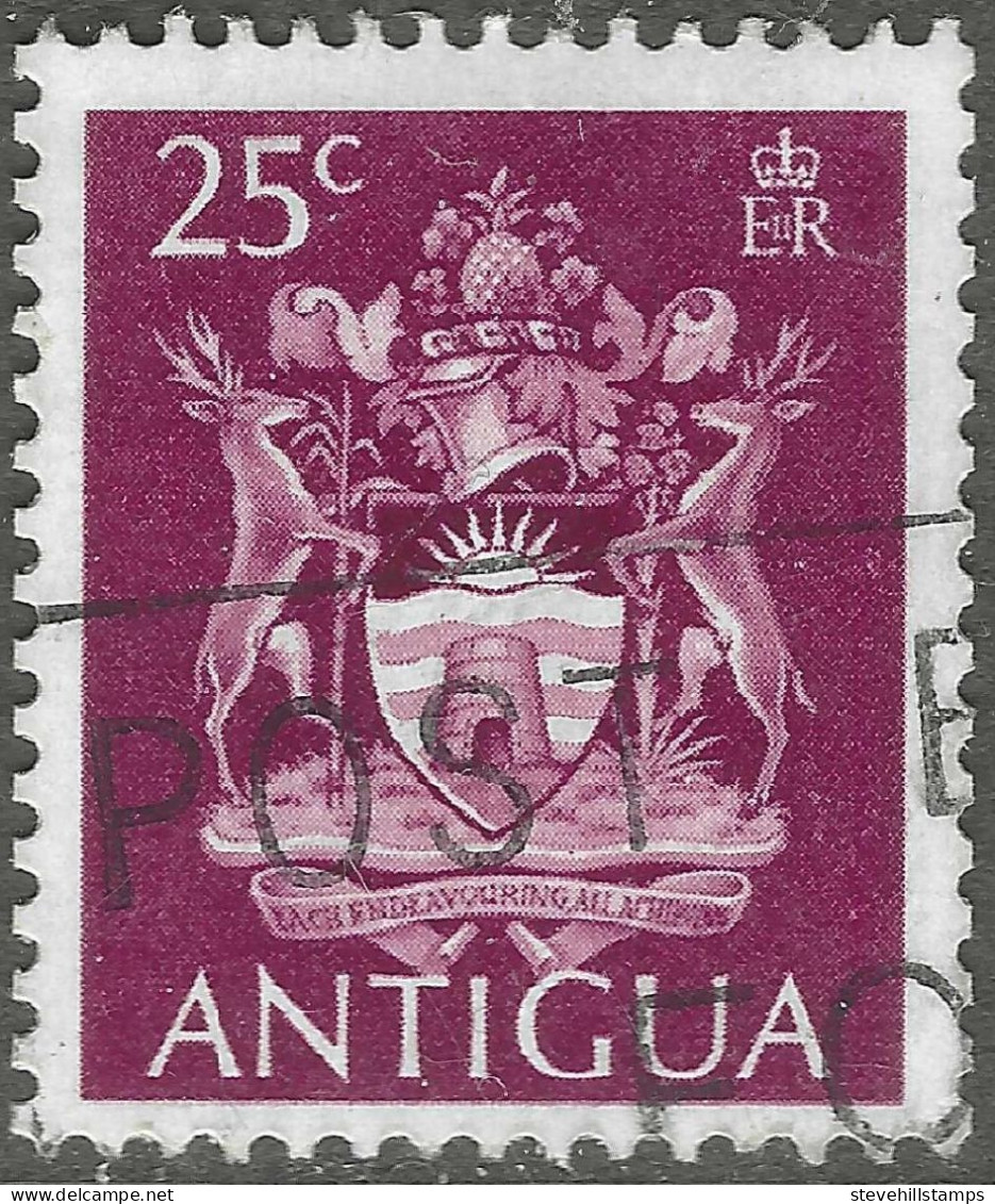Antigua. 1970 Coil Stamps. 25c Used. SG 259A - 1960-1981 Autonomie Interne