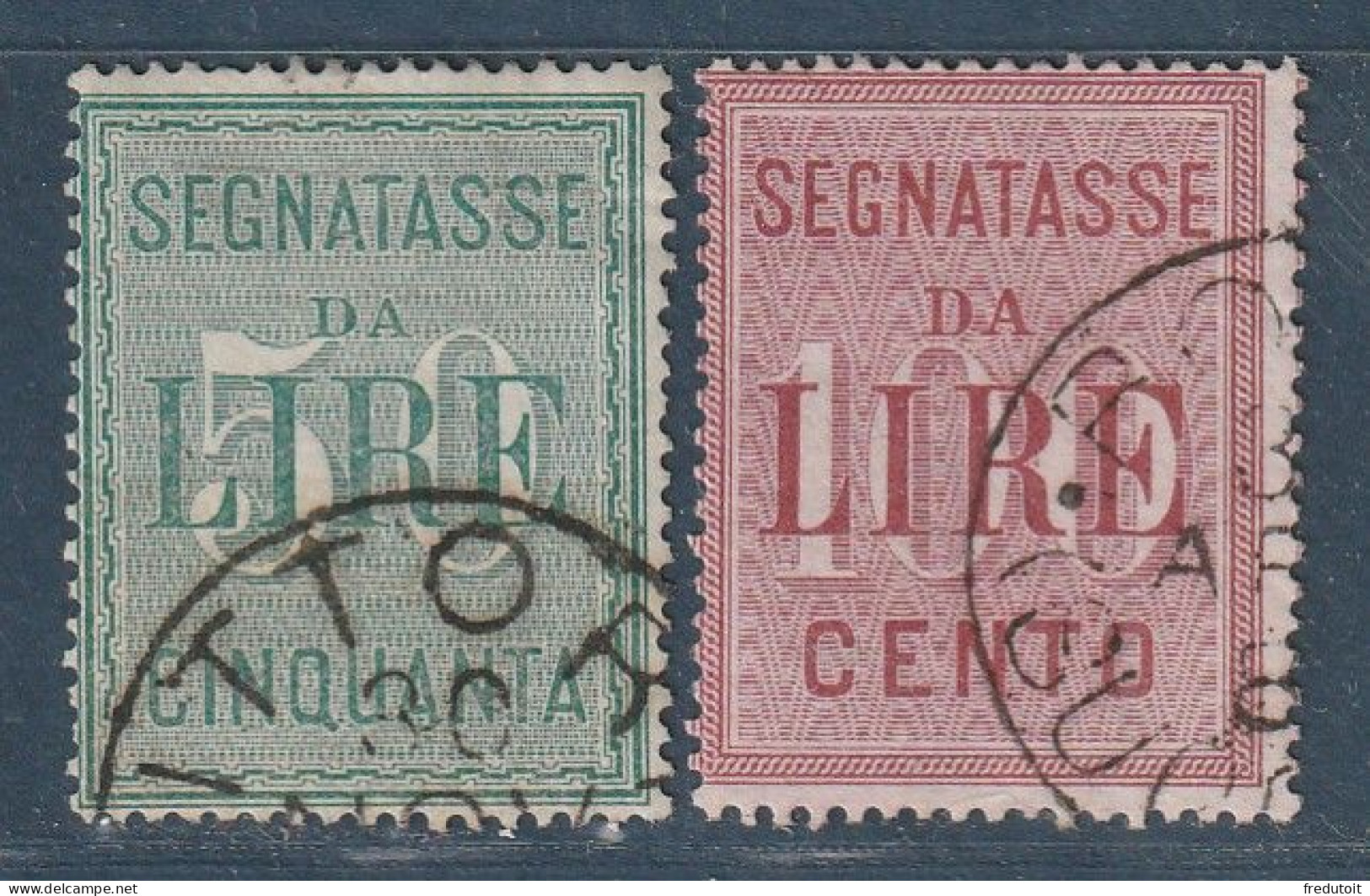 ITALIE - TAXE N°20/1 Obl (1884) - Portomarken