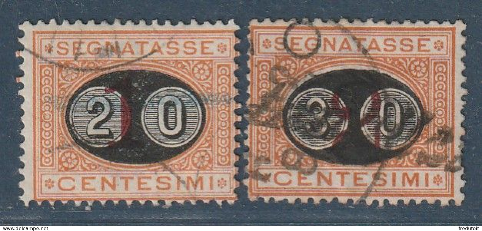 ITALIE - TAXE N°23+24 Obl (1890-91) Surchargés - Postage Due