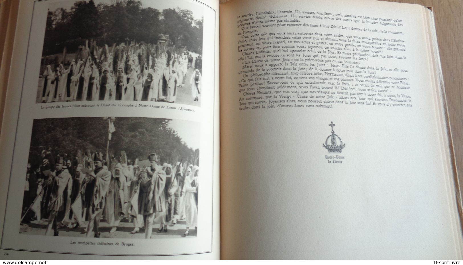 NOTRE DAME DE LIESSE 1134 1934 3 ème Congrès Marial National Régionalsime Religion Culte Laon Congrégations Pèlerinages